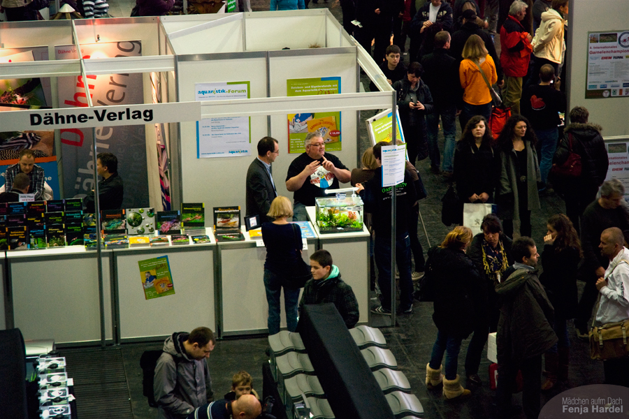 Der Messestand von oben. Der Messestand von oben.